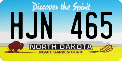 ND license plate HJN465