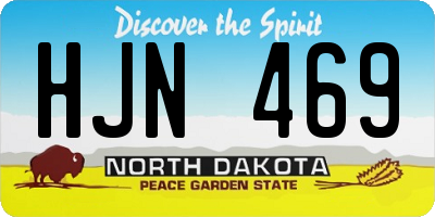 ND license plate HJN469