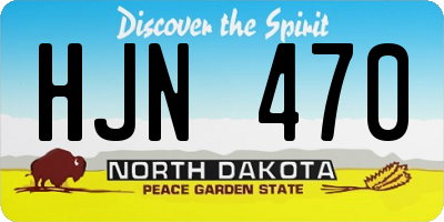 ND license plate HJN470