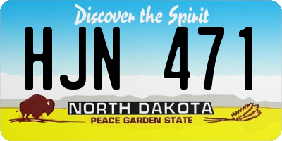 ND license plate HJN471