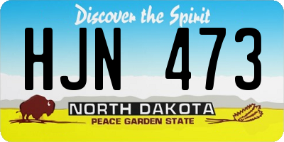 ND license plate HJN473