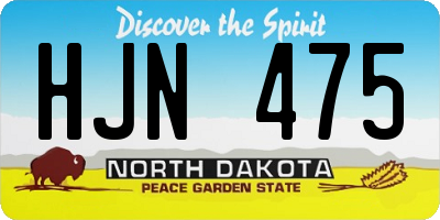 ND license plate HJN475