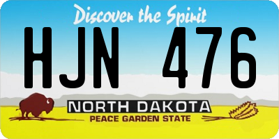 ND license plate HJN476