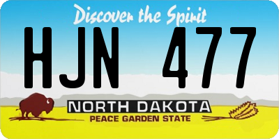 ND license plate HJN477