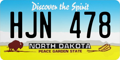 ND license plate HJN478