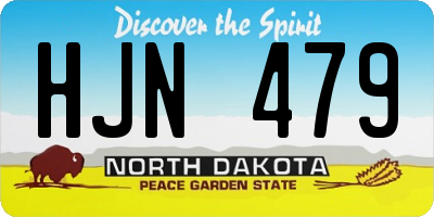 ND license plate HJN479