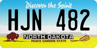 ND license plate HJN482