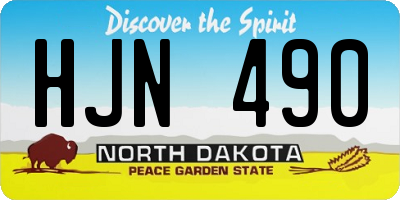 ND license plate HJN490