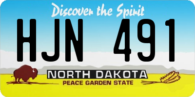 ND license plate HJN491