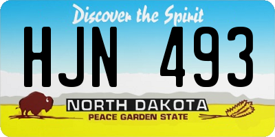 ND license plate HJN493