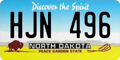 ND license plate HJN496