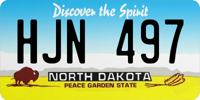 ND license plate HJN497