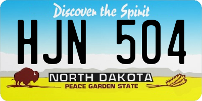 ND license plate HJN504