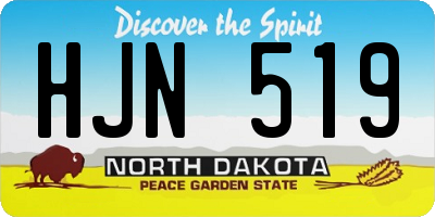 ND license plate HJN519