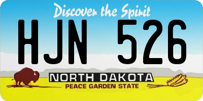 ND license plate HJN526