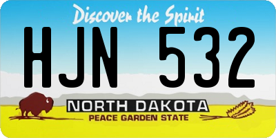 ND license plate HJN532