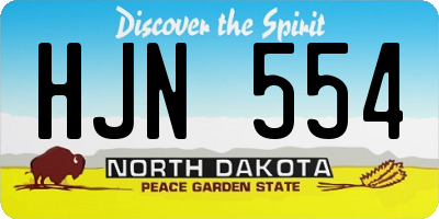 ND license plate HJN554