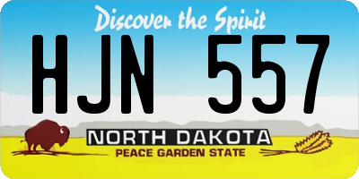 ND license plate HJN557