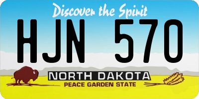 ND license plate HJN570