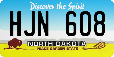 ND license plate HJN608