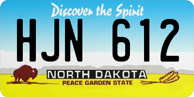 ND license plate HJN612