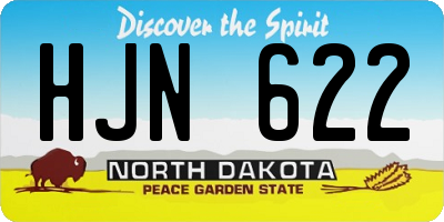 ND license plate HJN622