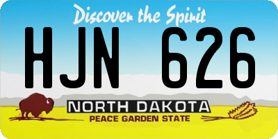 ND license plate HJN626