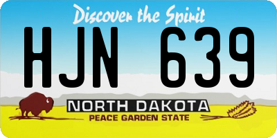 ND license plate HJN639