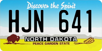ND license plate HJN641