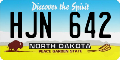 ND license plate HJN642