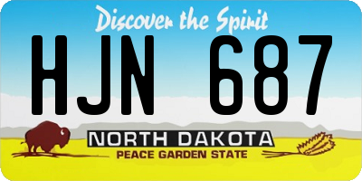 ND license plate HJN687