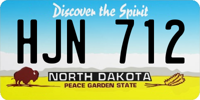 ND license plate HJN712