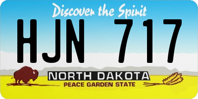 ND license plate HJN717