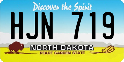 ND license plate HJN719