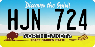 ND license plate HJN724