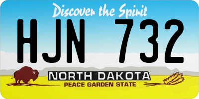 ND license plate HJN732
