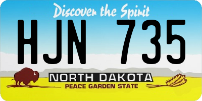 ND license plate HJN735