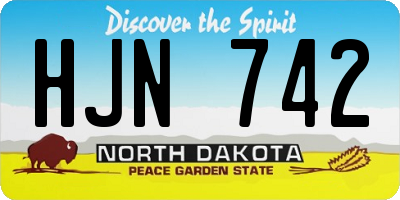 ND license plate HJN742