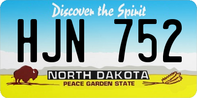 ND license plate HJN752