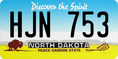 ND license plate HJN753