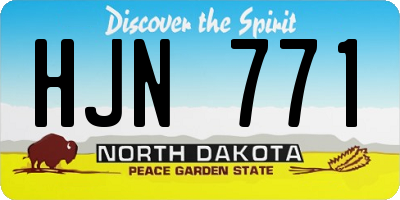 ND license plate HJN771