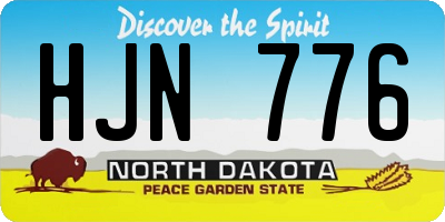 ND license plate HJN776