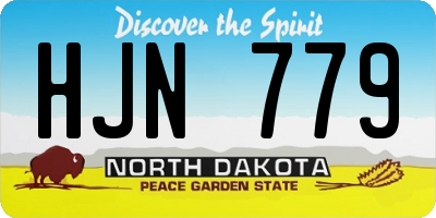 ND license plate HJN779