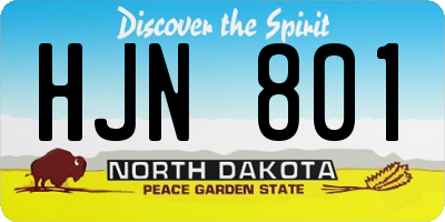 ND license plate HJN801