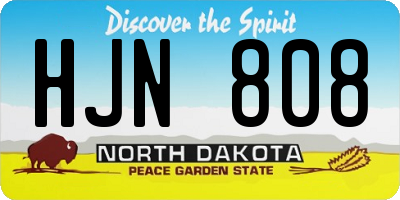 ND license plate HJN808