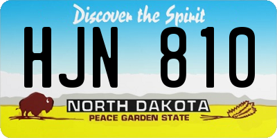 ND license plate HJN810