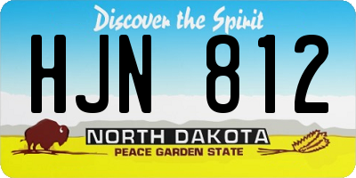 ND license plate HJN812