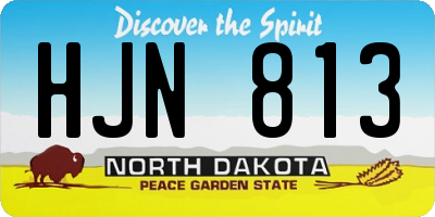 ND license plate HJN813