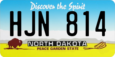 ND license plate HJN814