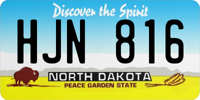 ND license plate HJN816